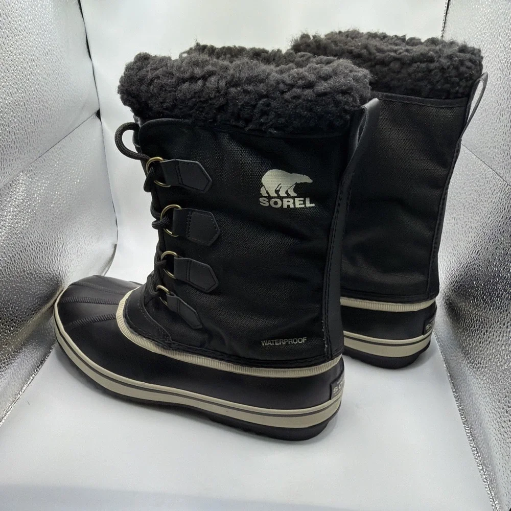 Sorel‎ 1964 Pac Nylon Waterproof Lace-Up Snow Boots Black Men's Size 10